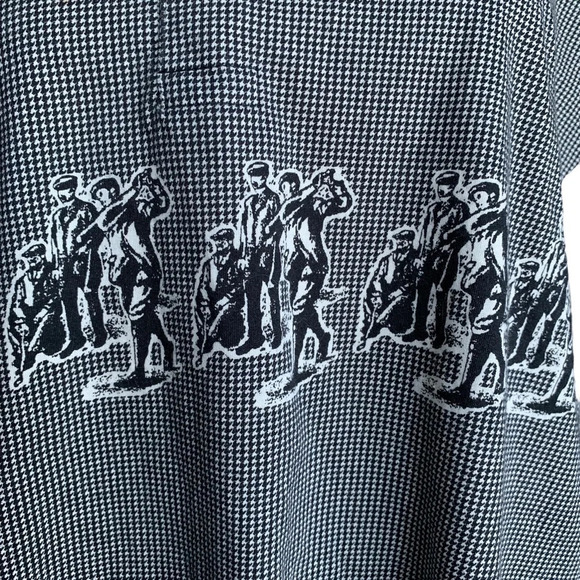 VINTAGE 90s Grand Slam Golf Men's Short Sleeve Polo Shirt Size XL Black Plaid - Picture 2 of 4